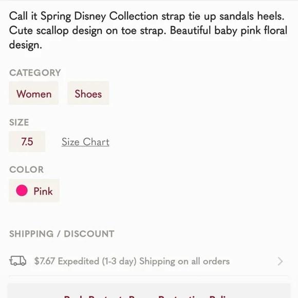 CALL IT SPRING Disney Ankle Wrap Heel 7.5 - Picture 6 of 6